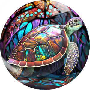 20MM 10Pcs/lot marine organism Print glass snap button charms