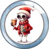 20MM 10pcs/lot Christmas Cartoon  glass snap button charms