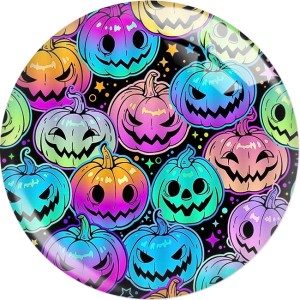20MM 10Pcs/lot Halloween Print glass snaps buttons  DIY jewelry