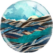 20MM 10Pcs/lot views star moon glass snap button charms