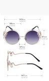 Fashionable round frame sunscreen sunglasses