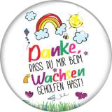 20MM 10pcs/lot Danke wachsen glass snap button charms