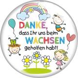 20MM 10pcs/lot Danke wachsen glass snap button charms