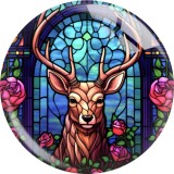 20MM 10Pcs/lot  animal Print glass snaps buttons  DIY jewelry