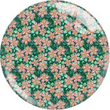 20MM 10Pcs/lot Christmas Print glass snaps buttons  DIY jewelry