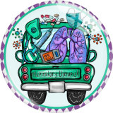 20MM 10Pcs/lot  Holiday glass snap button charms