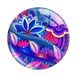 20MM 10pcs/lot Colorful patterns Print glass snap button charms