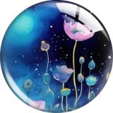 20MM 10pcs/lot Botany Cartoon  glass snap button charms