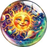 20MM 10pcs/lot sun Cartoon  glass snap button charms