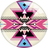 20MM 10pcs/lot Western Cowboy Totem  Print glass snap button charms
