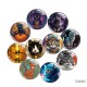 20MM 10pcs/lot cat Print glass snap button charms
