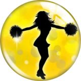 20MM 10pcs/lot Cheerleading Cartoon  glass snap button charms