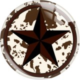 20MM 10pcs/lot Western Cowboy Totem  Print glass snap button charms