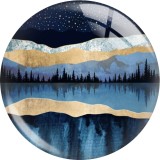 20MM 10Pcs/lot views star moon glass snap button charms