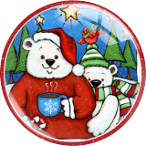 20MM 10Pcs/lot Christmas Print glass snap button charms