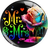 20MM 10Pcs/lot festival Print glass snaps buttons  DIY jewelry