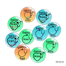20MM 10pcs/lot nurse Cartoon  glass snap button charms
