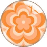 20MM 10pcs/lot Colorful flowers glass snap button charms