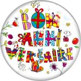 20MM 10pcs/lot Danke wachsen glass snap button charms