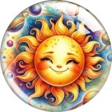 20MM 10pcs/lot sun Cartoon  glass snap button charms