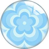 20MM 10pcs/lot Colorful flowers glass snap button charms