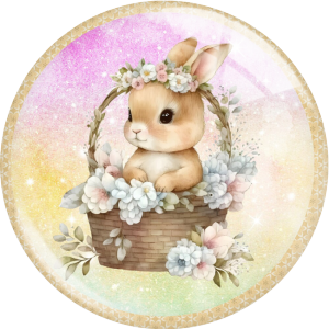 20MM 10Pcs/lot Rabbit Easter Print glass snap button charms