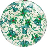 20MM 10Pcs/lot Christmas Print glass snaps buttons  DIY jewelry