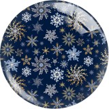 20MM 10Pcs/lot Christmas Print glass snaps buttons  DIY jewelry