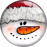 20MM 10Pcs/lot Christmas cartoon Print glass snaps buttons  DIY jewelry