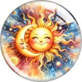 20MM 10pcs/lot sun Cartoon  glass snap button charms