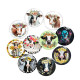 20MM 10Pcs/lot Cow Print glass snap button charms