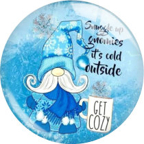 20MM 10Pcs/lot Christmas Print glass snap button charms
