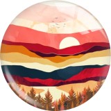 20MM 10Pcs/lot views star moon glass snap button charms