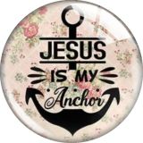 20MM 10pcs/lot The Cross of Jesus Cartoon  glass snap button charms