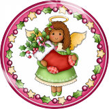 20MM 10Pcs/lot Christmas Print glass snap button charms