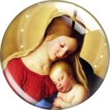 20MM 10pcs/lot Jesus glass snap button charms