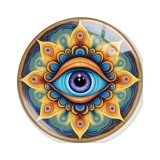 20MM 10pcs/lot eye Print glass snap button charms