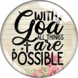 20MM 10pcs/lot The Cross of Jesus Cartoon  glass snap button charms