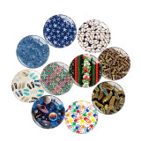 20MM 10Pcs/lot Baseball Starry Sky Print glass snaps buttons  DIY jewelry