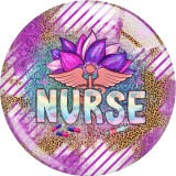 20MM 10Pcs/lot Nurse Print glass snaps buttons  DIY jewelry