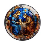 20MM 10pcs/lot Faith Cross Easter Print glass snap button charms