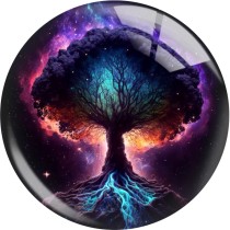 20MM 10pcs/lot color  tree of life  Print glass snap button charms
