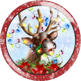 20MM 10Pcs/lot Christmas Print glass snap button charms