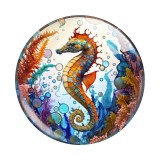 20MM 10pcs/lot animal Print glass snap button charms
