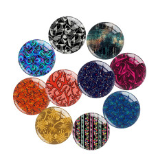 20MM 10Pcs/lot design Print glass snaps buttons  DIY jewelry