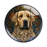 20MM 10pcs/lot animal Print glass snap button charms
