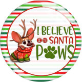 20MM 10Pcs/lot Christmas Print glass snap button charms