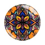 20MM 10pcs/lot Colorful patterns Print glass snap button charms