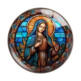 20MM 10pcs/lot Faith Cross Easter Print glass snap button charms