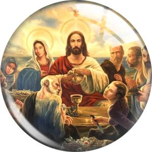 20MM 10pcs/lot Jesus glass snap button charms